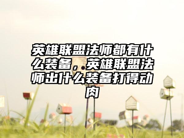 英雄联盟法师都有什么装备,英雄联盟法师出什么装备打得动肉