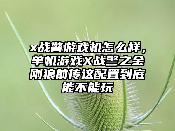 x战警游戏机怎么样，单机游戏X战警之金刚狼前传这配置到底能不能玩