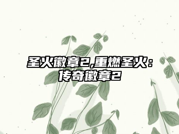 圣火徽章2,重燃圣火:传奇徽章2