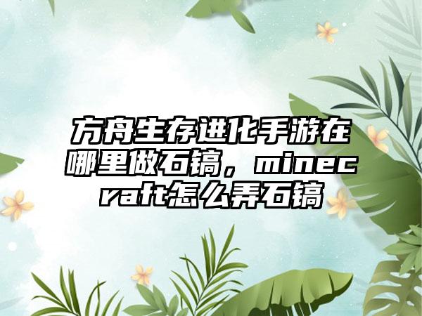 方舟生存进化手游在哪里做石镐，minecraft怎么弄石镐