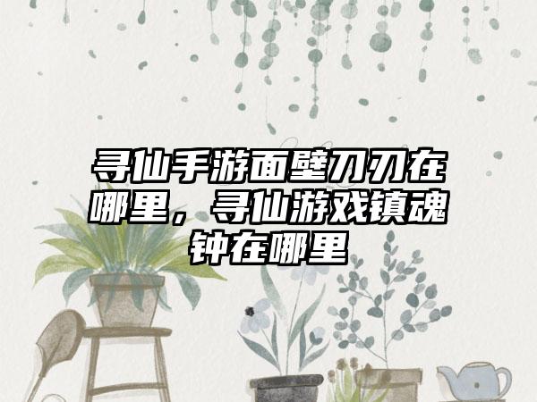 寻仙手游面壁刀刃在哪里，寻仙游戏镇魂钟在哪里