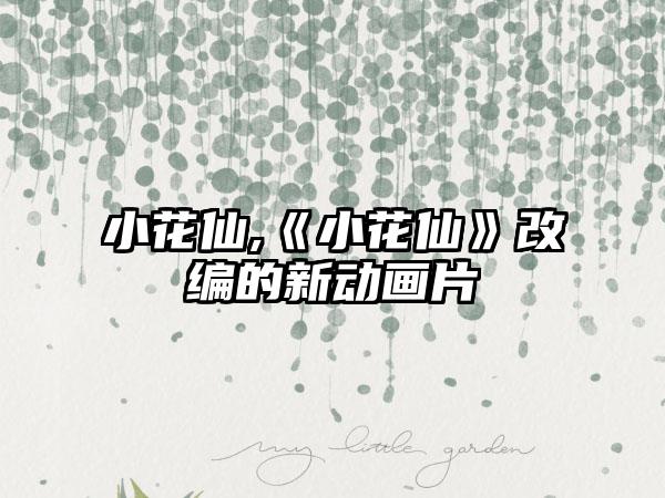 小花仙,《小花仙》改编的新动画片