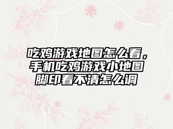 吃鸡游戏地图怎么看，手机吃鸡游戏小地图脚印看不清怎么调