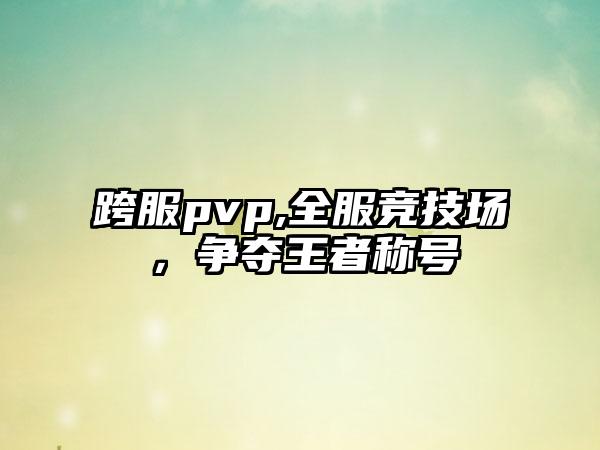 跨服pvp,全服竞技场，争夺王者称号