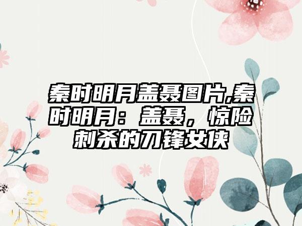 秦时明月盖聂图片,秦时明月：盖聂，惊险刺杀的刀锋女侠