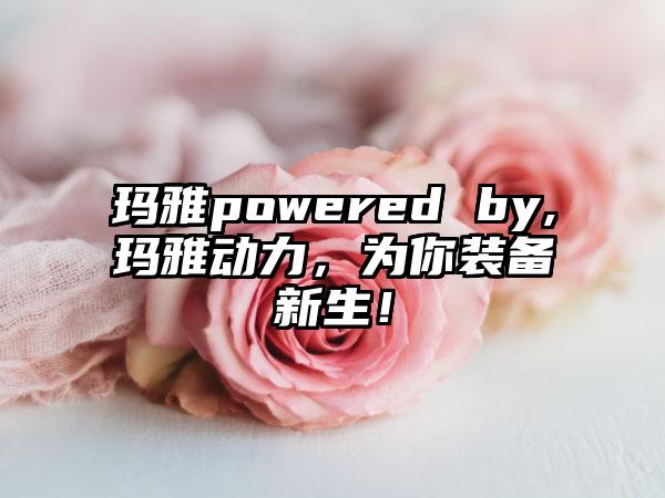 玛雅powered by,玛雅动力，为你装备新生！