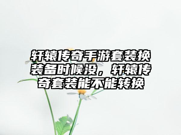 轩辕传奇手游套装换装备时候没，轩辕传奇套装能不能转换
