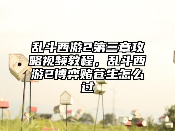 乱斗西游2第三章攻略视频教程，乱斗西游2博弈赌苍生怎么过