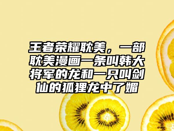 王者荣耀耽美，一部耽美漫画一条叫韩大将军的龙和一只叫剑仙的狐狸龙中了媚