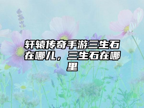 轩辕传奇手游三生石在哪儿,三生石在哪里
