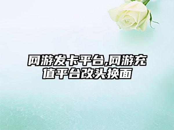 网游发卡平台,网游充值平台改头换面