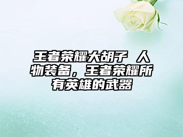 王者荣耀大胡子 人物装备,王者荣耀所有英雄的武器