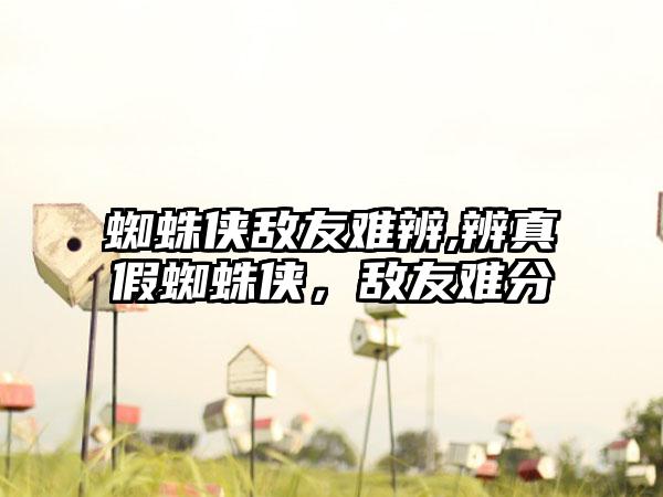 蜘蛛侠敌友难辨,辨真假蜘蛛侠，敌友难分