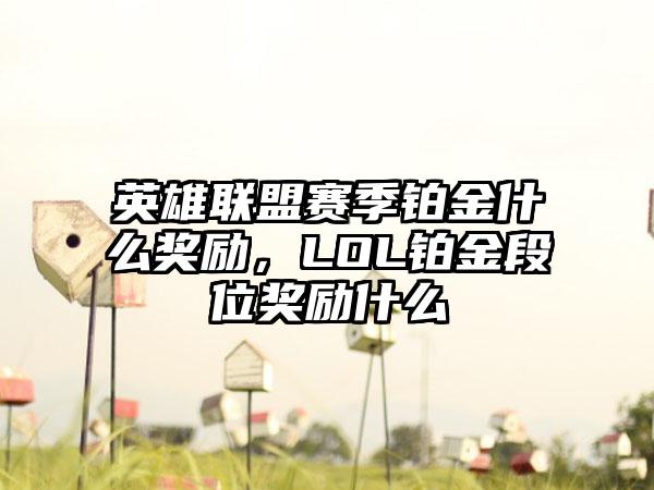 英雄联盟赛季铂金什么奖励，LOL铂金段位奖励什么