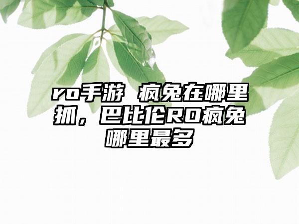ro手游 疯兔在哪里抓，巴比伦RO疯兔哪里最多