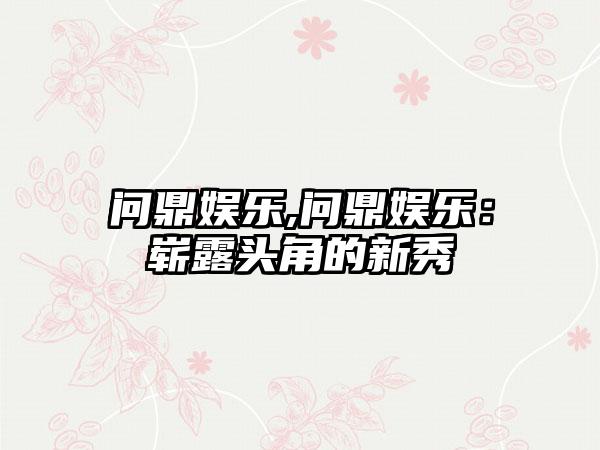 问鼎娱乐,问鼎娱乐:崭露头角的新秀