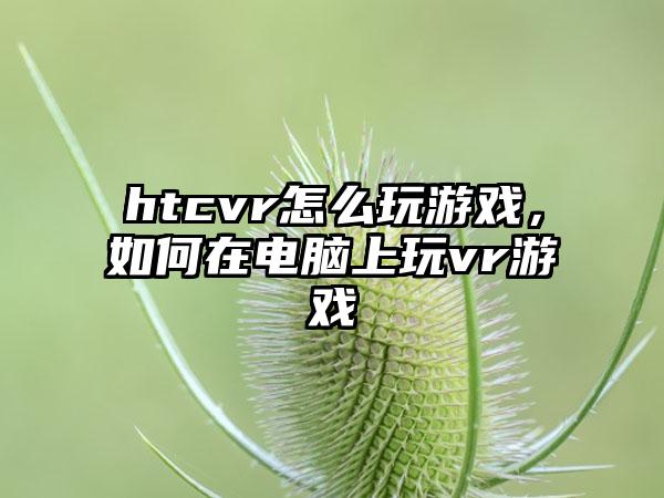 htcvr怎么玩游戏，如何在电脑上玩vr游戏