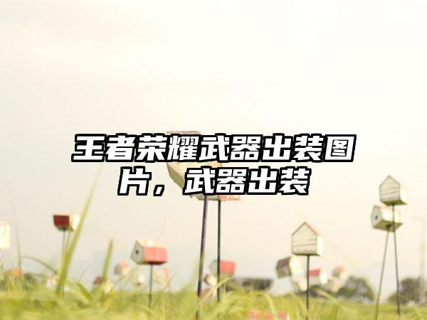 王者荣耀武器出装图片，武器出装