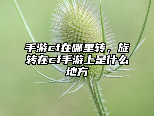 手游cf在哪里转，旋转在cf手游上是什么地方