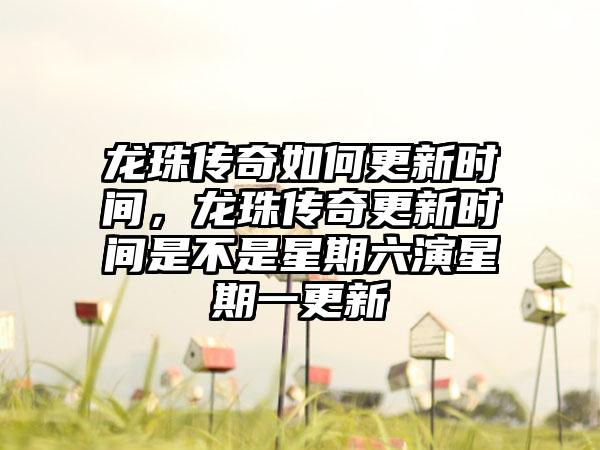 龙珠传奇如何更新时间，龙珠传奇更新时间是不是星期六演星期一更新