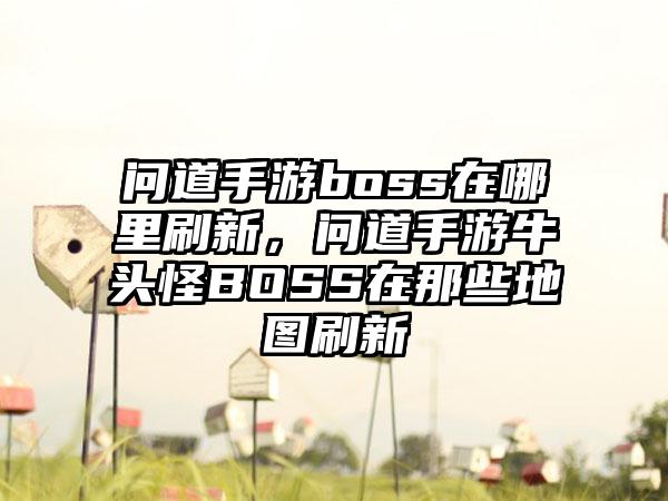 问道手游boss在哪里刷新，问道手游牛头怪BOSS在那些地图刷新