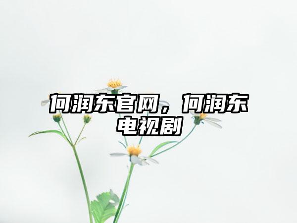 何润东官网，何润东电视剧