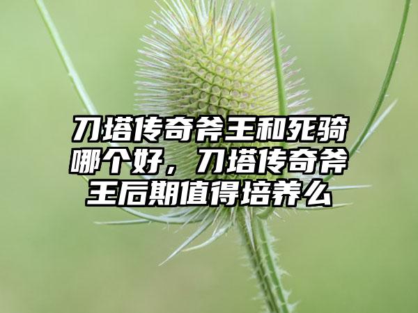 刀塔传奇斧王和死骑哪个好，刀塔传奇斧王后期值得培养么