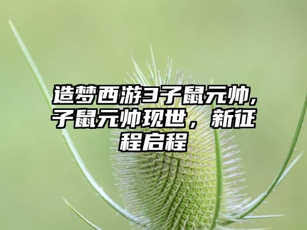 造梦西游3子鼠元帅,子鼠元帅现世，新征程启程