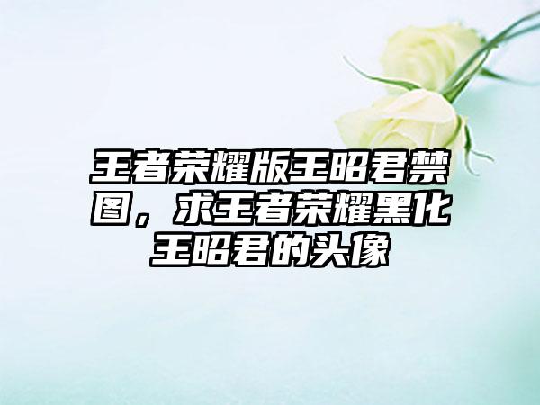 王者荣耀版王昭君禁图，求王者荣耀黑化王昭君的头像