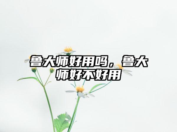鲁大师好用吗，鲁大师好不好用