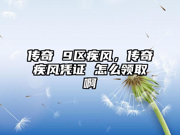 传奇 9区疾风，传奇疾风凭证 怎么领取啊