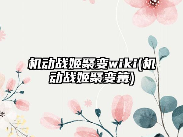 机动战姬聚变wiki(机动战姬聚变篝)