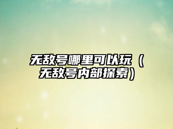 无敌号哪里可以玩（无敌号内部探索）