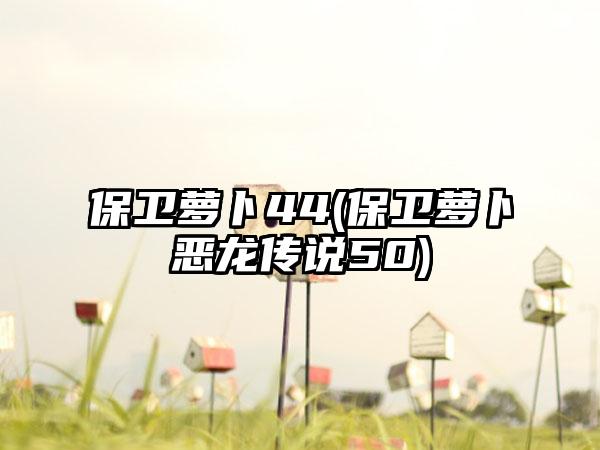 保卫萝卜44(保卫萝卜恶龙传说50)