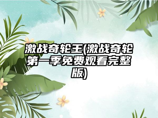 激战奇轮王(激战奇轮第一季免费观看完整版)