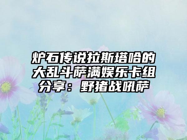 炉石传说拉斯塔哈的大乱斗萨满娱乐卡组分享：野猪战吼萨